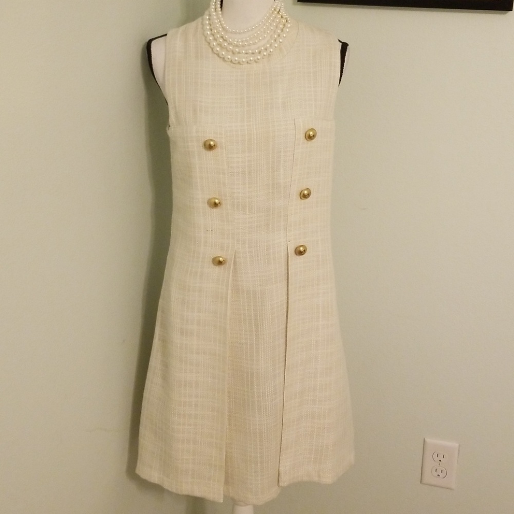 Julie Brown NYC Tweed Dress Ivory